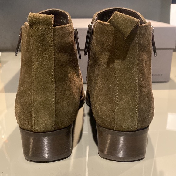 Aquatalia Fantina Suede Ankle Boots Weatherproof Size 7.5 Color “Herb” EUC - Picture 5 of 13